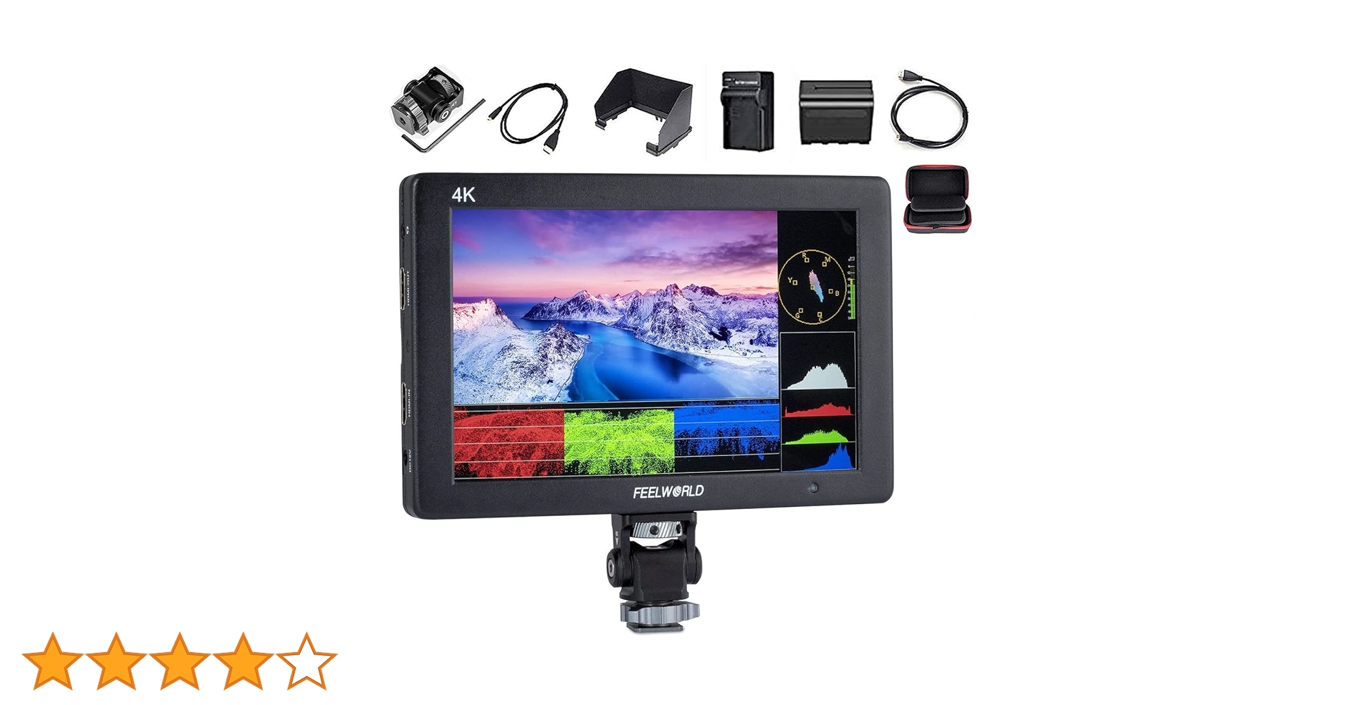 7インチ 液晶モニター4K （FEELWORLD T7 PLUS ） FEELWORLD T7 PLUS 7 Inch 3D LUT DSLR Camera Field Monitor